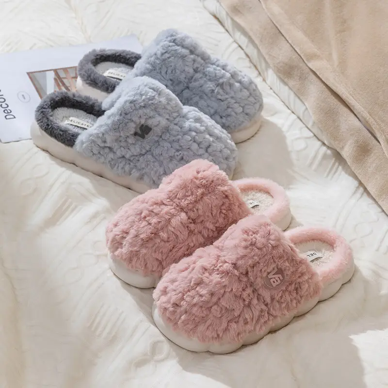 Cixi Cotton Slippers Women's Spring Autumn and Winter Home Indoor Non-Slip Platform Moon Shoes Home Warm Couple Men's - Image 17