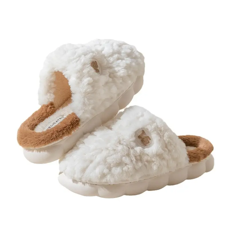 Cixi Cotton Slippers Women's Spring Autumn and Winter Home Indoor Non-Slip Platform Moon Shoes Home Warm Couple Men's - Image 18