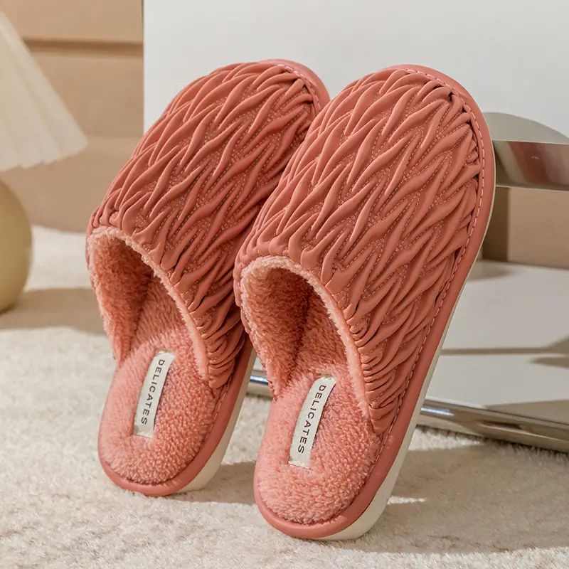 Cixi Cotton Slippers Women's Spring Autumn and Winter Home Indoor Non-Slip Platform Moon Shoes Home Warm Couple Men's - Image 10