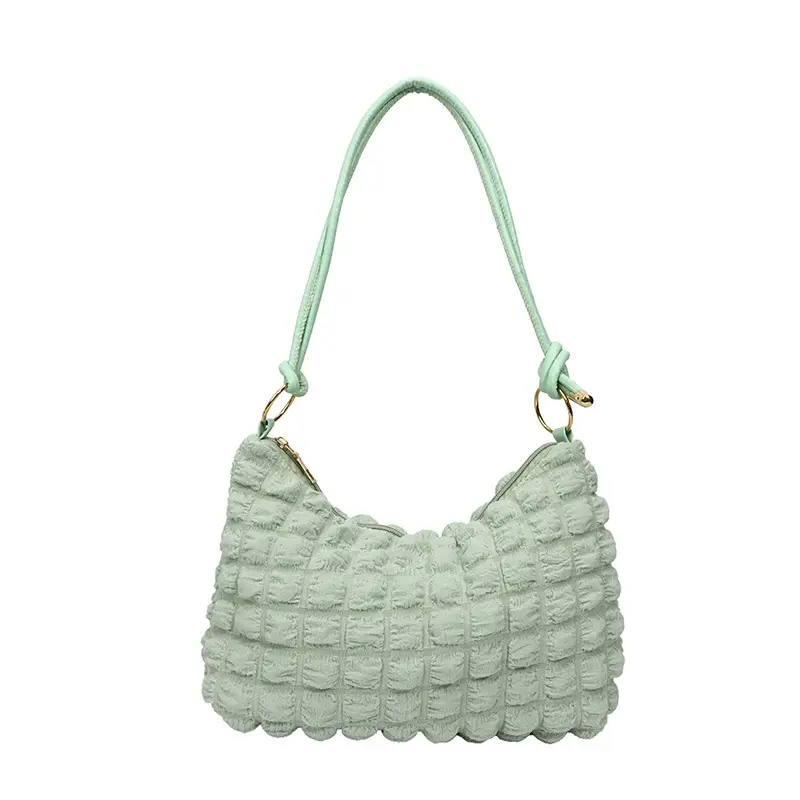 Pink Bubble Pleated Shoulder Bag for Women - Image 4