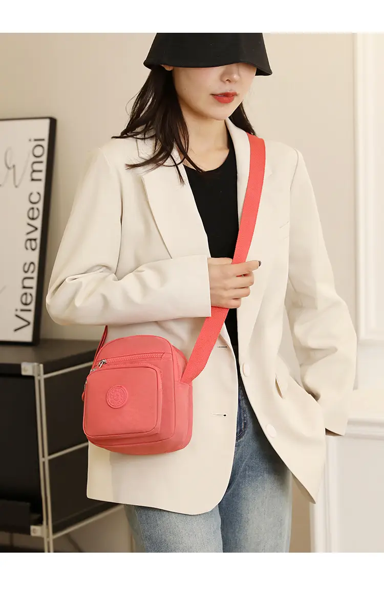 Small Square Crossbody Bag Women's Nylon Multi-Pocket — feature 15