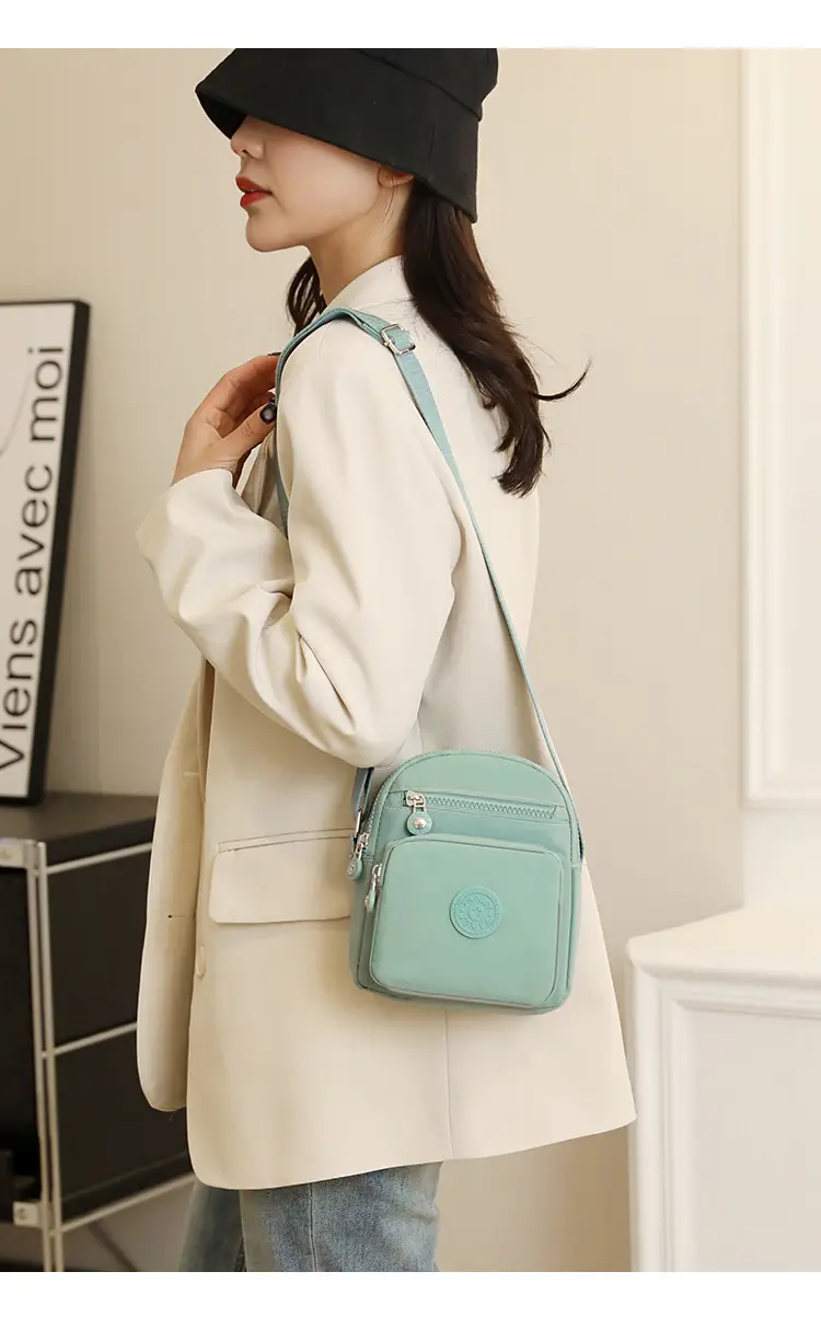 Small Square Crossbody Bag Women's Nylon Multi-Pocket — feature 19