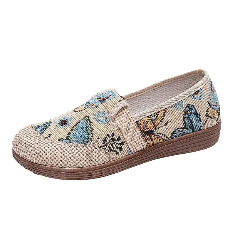 Summer Old Beijing Cloth Shoes for Women, Breathable Mom Shoes, Flats Soles, Middle-Aged and Elderly Grandma Shoes, Soft Soles, Versatile Casual Shoes - Image 7