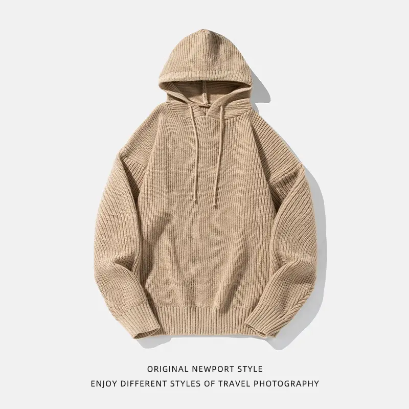 Grey Japanese Style Hooded Sweater Winter 2024 - Image 9