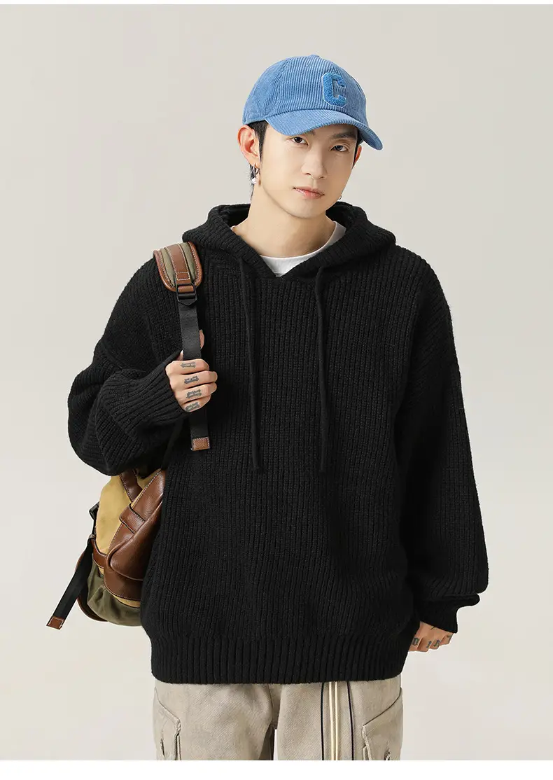 Grey Japanese Style Hooded Sweater Winter 2024 — feature 21