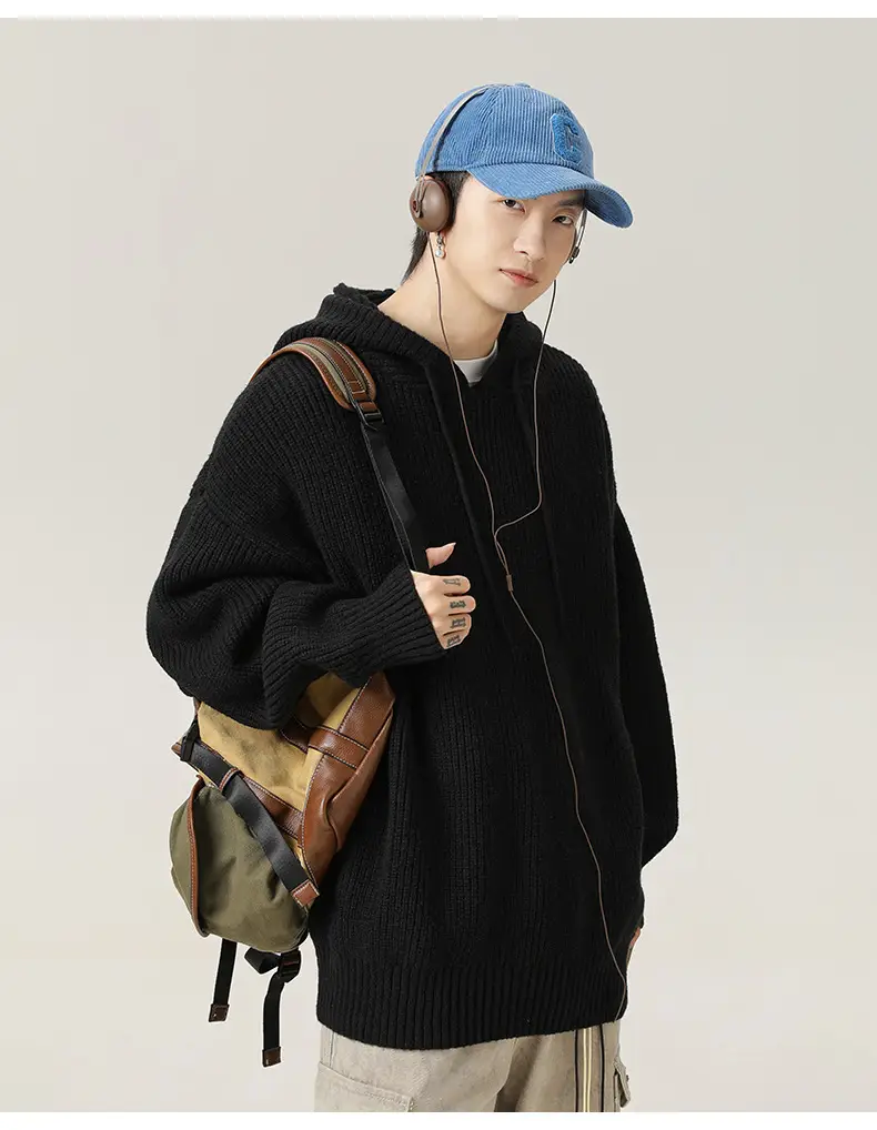 Grey Japanese Style Hooded Sweater Winter 2024 — feature 22