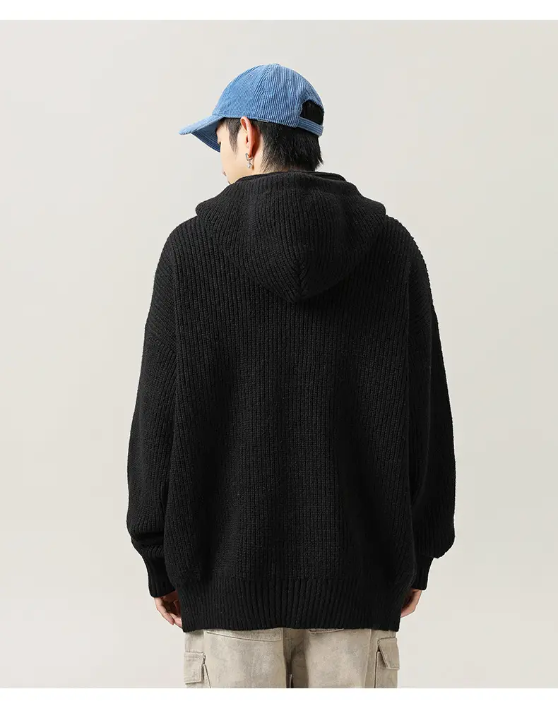 Grey Japanese Style Hooded Sweater Winter 2024 — feature 23