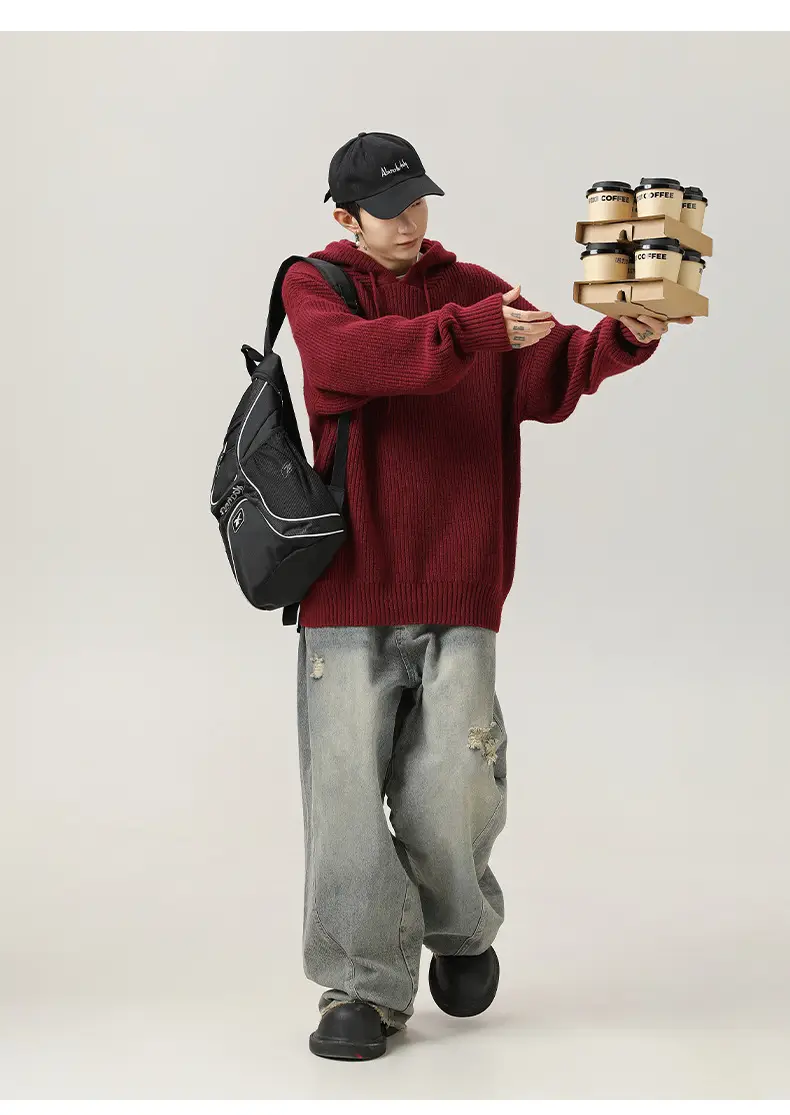 Grey Japanese Style Hooded Sweater Winter 2024 — feature 27