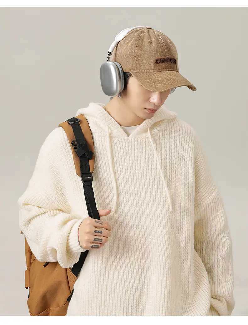 Grey Japanese Style Hooded Sweater Winter 2024 — feature 9