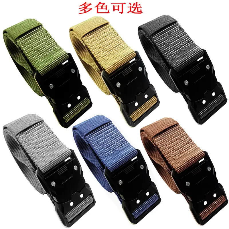 Men's Black Tactical Belt Quick Release Buckle Nylon Multi-Functional — feature 4