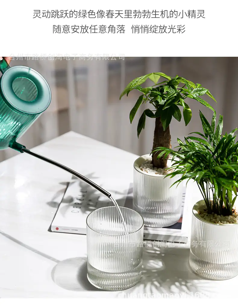 Lazy Green Pot Automatic Absorbent Flower Pot Transparent Plastic Hydroponic Hydroponics Special Flower Pot for Office and Hotel — feature 10