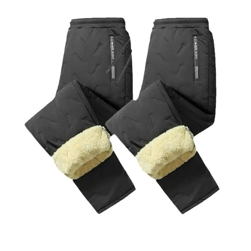 Men's Black Fleece Lined Winter Pants 2 Pcs - Image 5