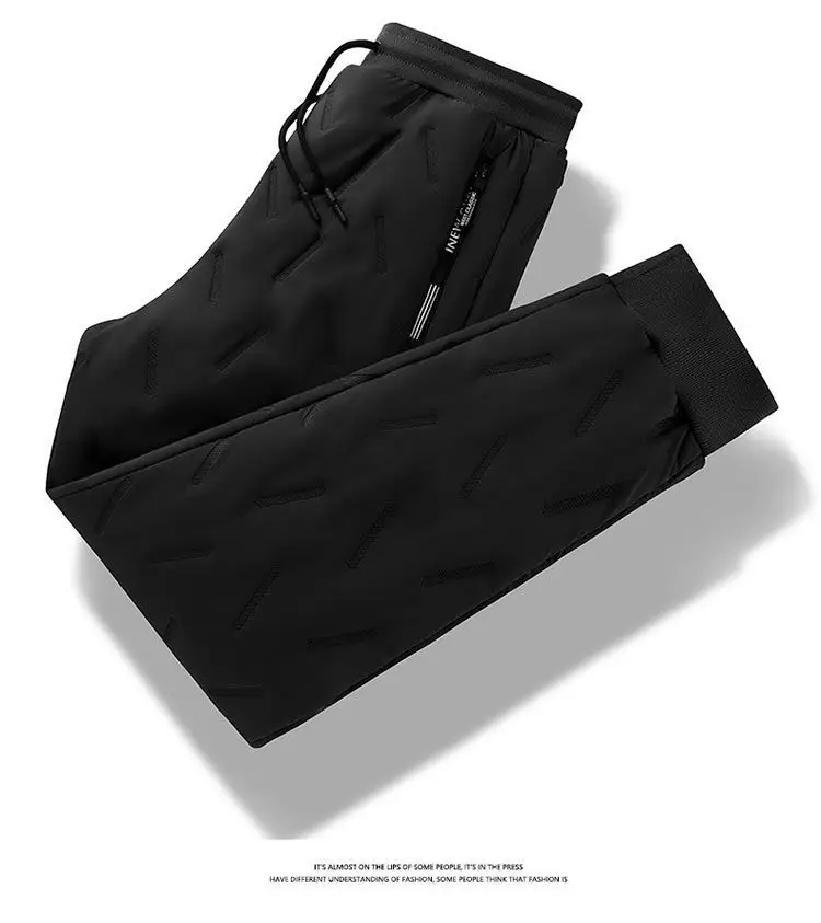 Men's Black Fleece Lined Winter Pants 2 Pcs — feature 24