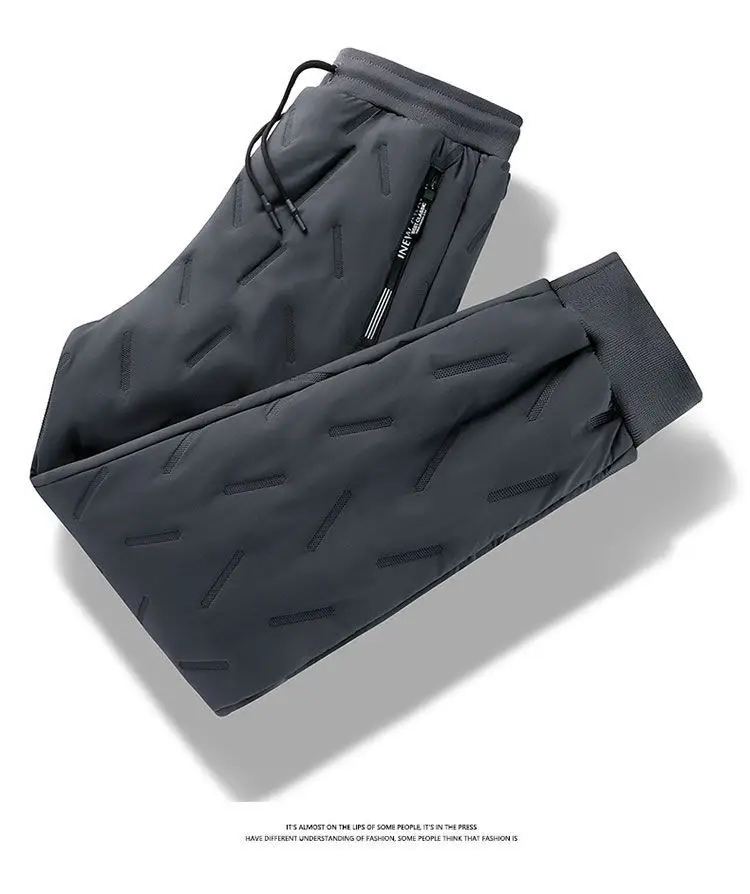 Men's Black Fleece Lined Winter Pants 2 Pcs — feature 25