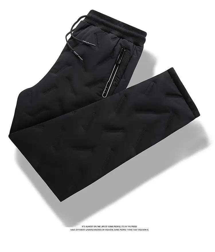Men's Black Fleece Lined Winter Pants 2 Pcs — feature 28
