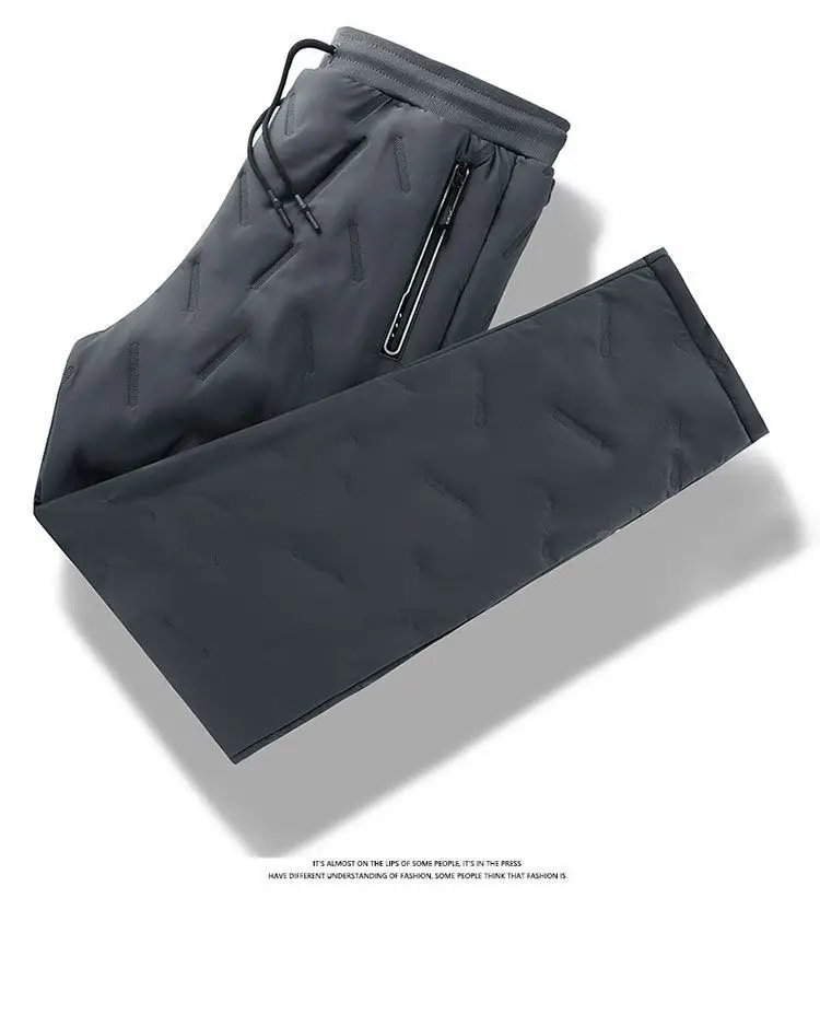Men's Black Fleece Lined Winter Pants 2 Pcs — feature 29