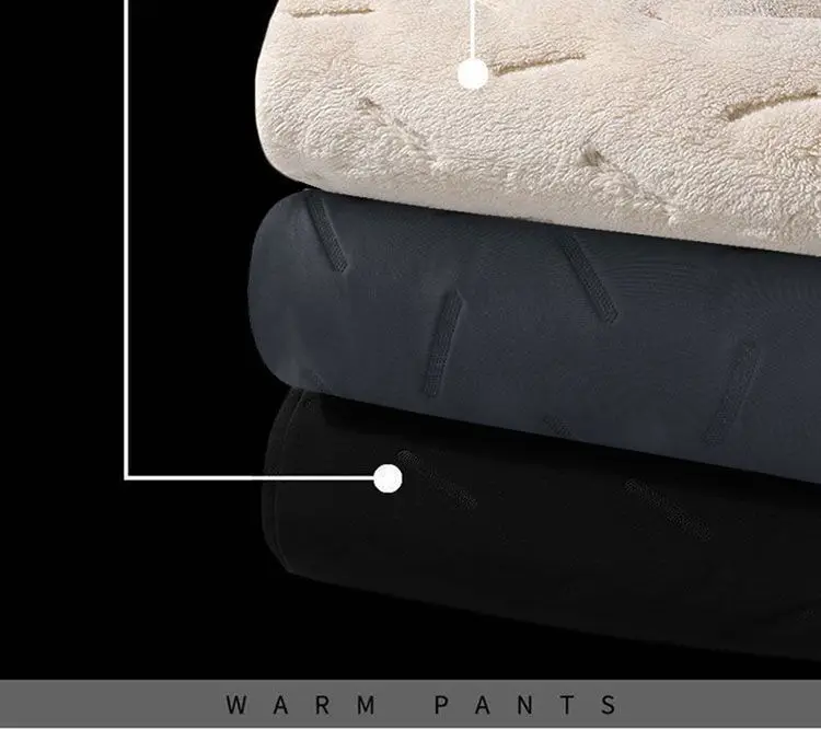 Men's Black Fleece Lined Winter Pants 2 Pcs — feature 7