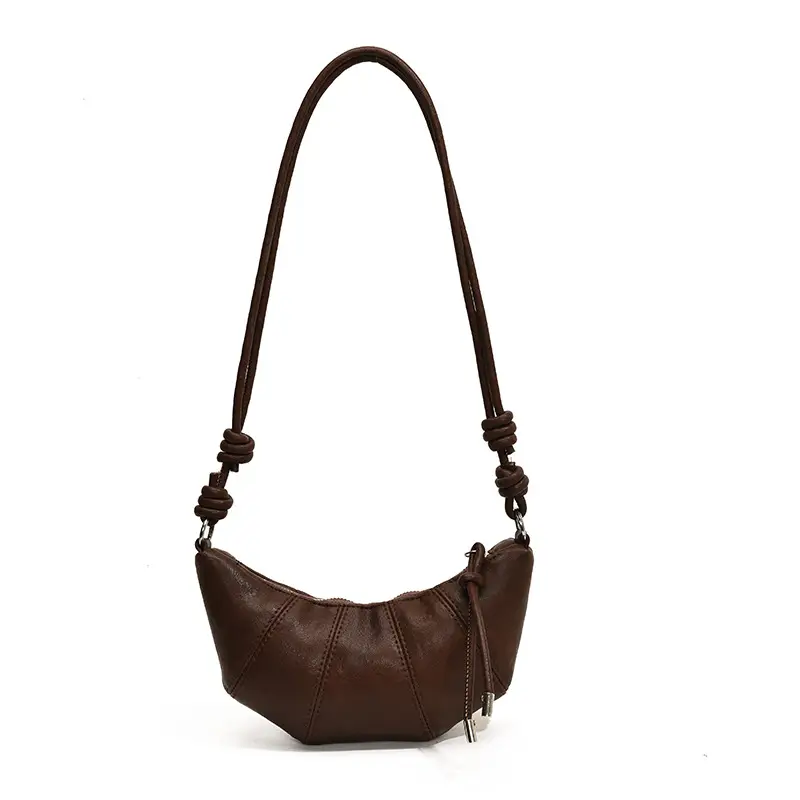 Women Crossbody Bag Brown Leather 2024 Fashion - Image 9