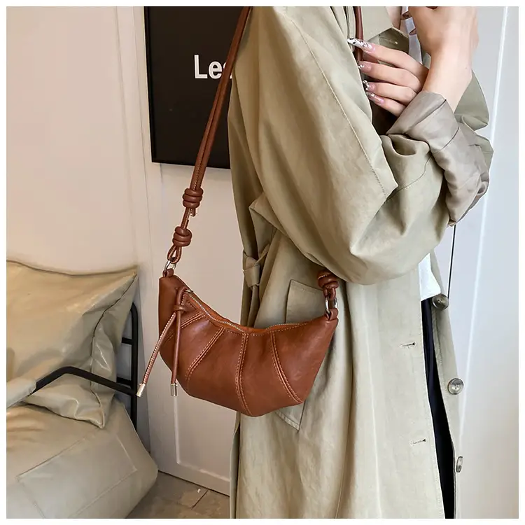 Women Crossbody Bag Brown Leather 2024 Fashion — feature 15