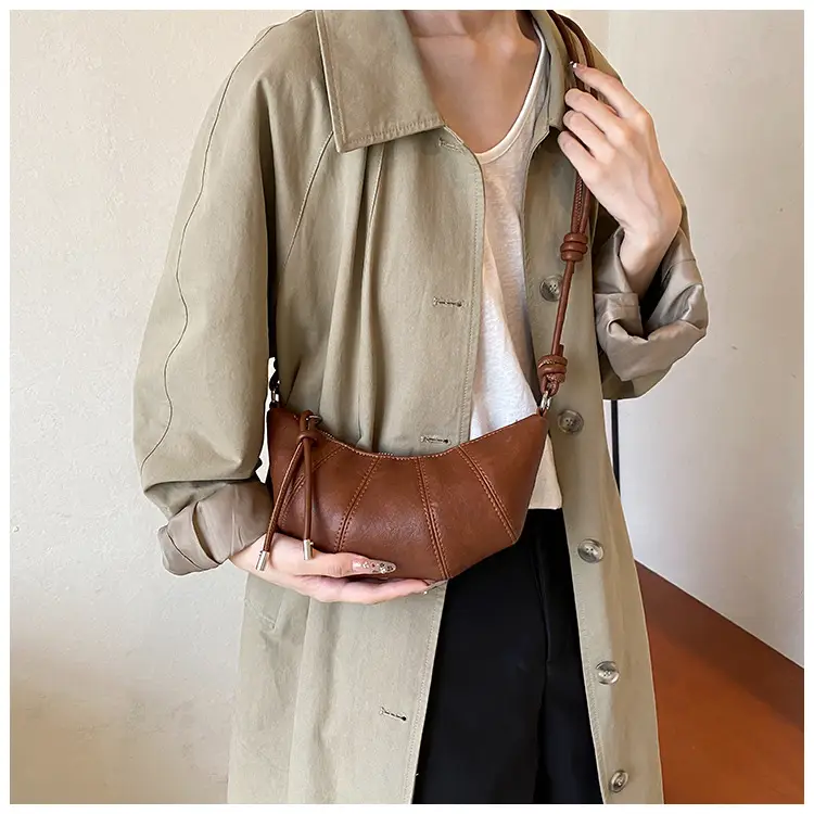Women Crossbody Bag Brown Leather 2024 Fashion — feature 22