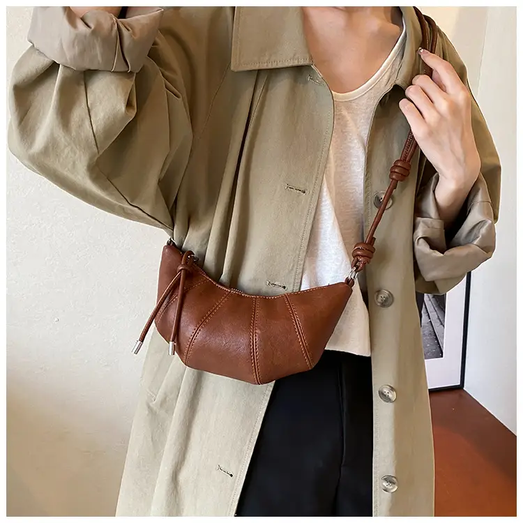Women Crossbody Bag Brown Leather 2024 Fashion — feature 23