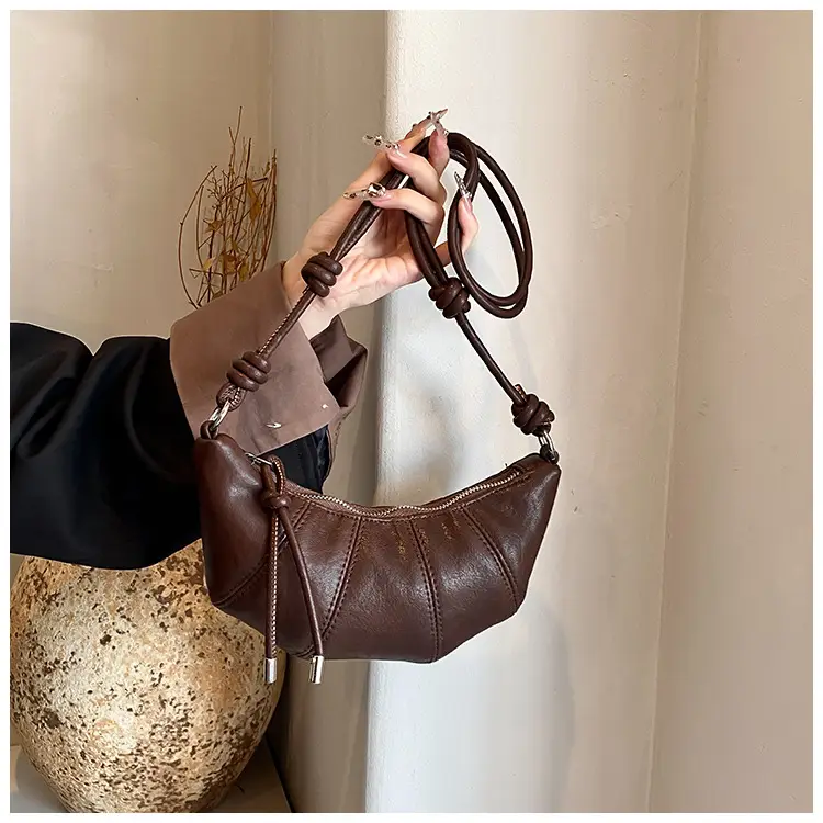 Women Crossbody Bag Brown Leather 2024 Fashion — feature 25