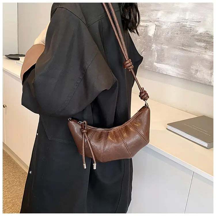 Women Crossbody Bag Brown Leather 2024 Fashion — feature 28