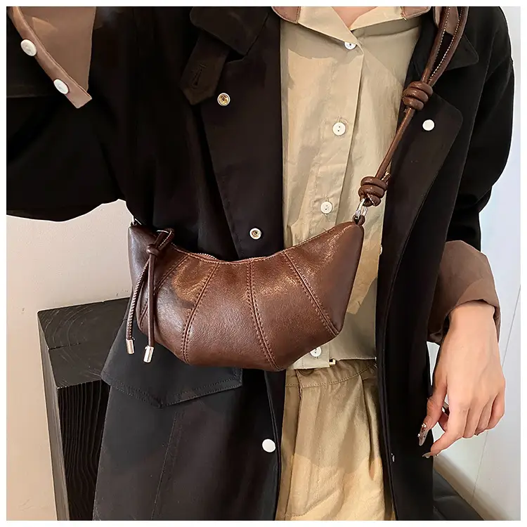 Women Crossbody Bag Brown Leather 2024 Fashion — feature 36