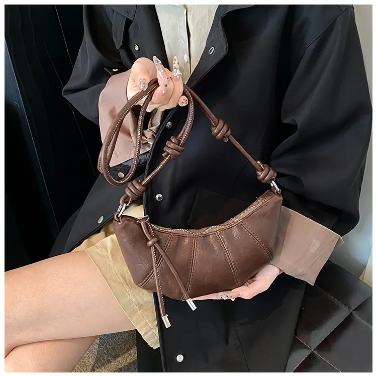 Women Crossbody Bag Brown Leather 2024 Fashion — feature 37