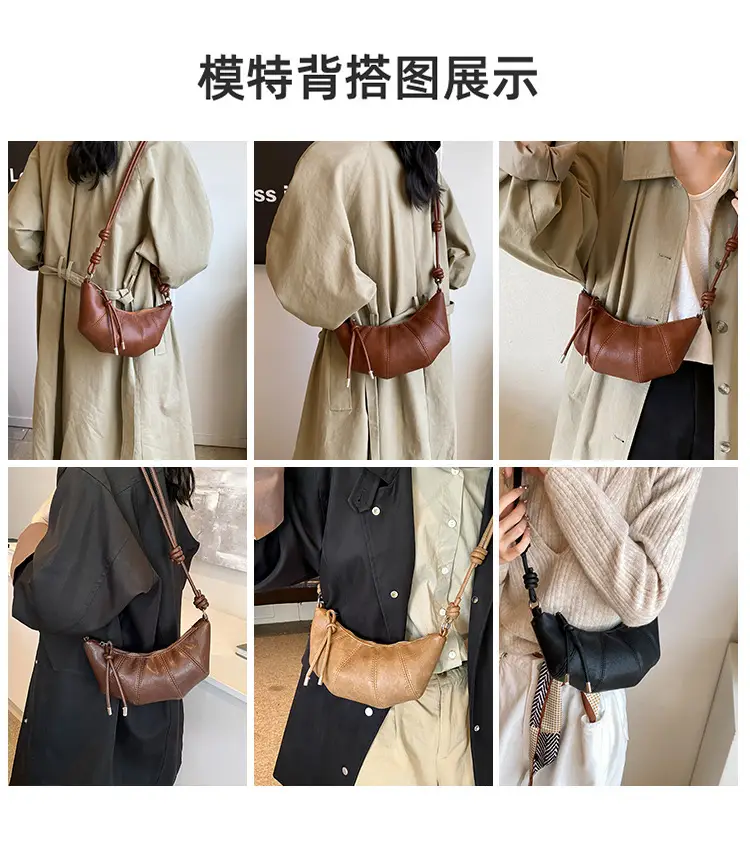 Women Crossbody Bag Brown Leather 2024 Fashion — feature 4