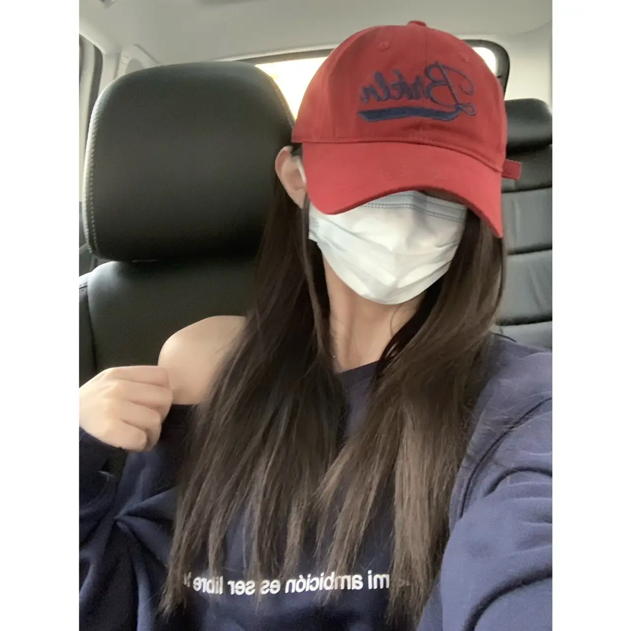 Black Letter Embroidered Baseball Cap for Women - Image 5
