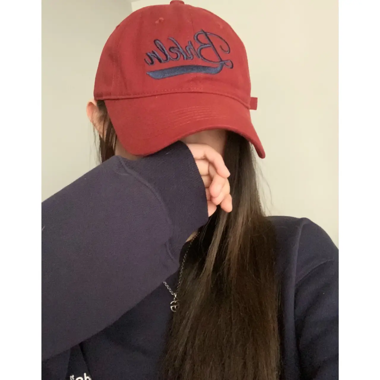 Black Letter Embroidered Baseball Cap for Women - Image 7