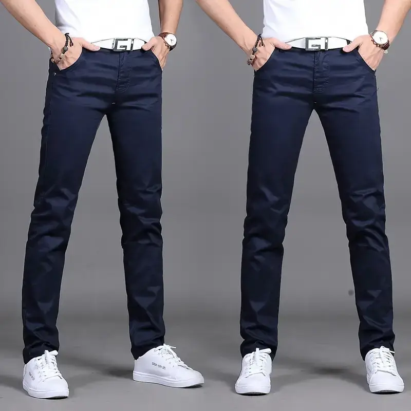 2019 Men Slim Fit Maroon Pants Mid Waist - Image 7
