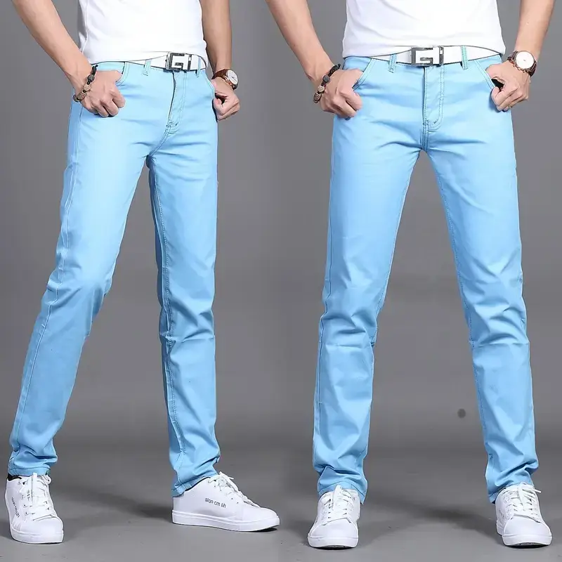 2019 Men Slim Fit Maroon Pants Mid Waist - Image 8
