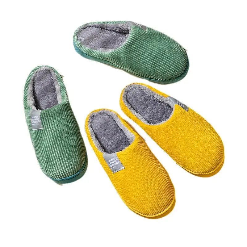 Cotton Slippers Women's Autumn and Winter Home Indoor Warm Couple Plush Household Non-Slip Wear-Resistant Thick-Sole Moon Shoes Cotton Shoes - Image 20