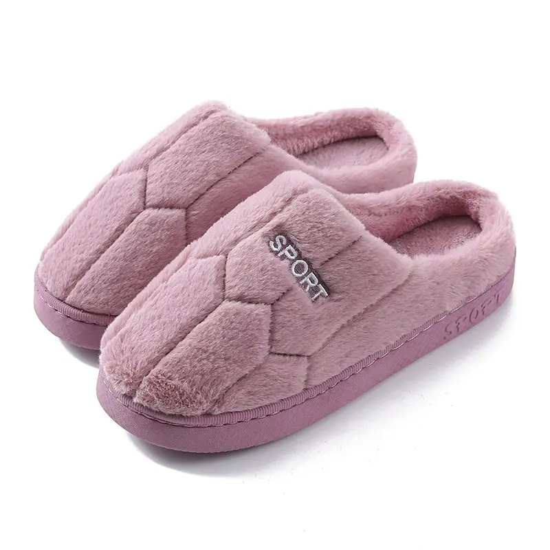Cotton Slippers Women's Autumn and Winter Home Indoor Warm Couple Plush Household Non-Slip Wear-Resistant Thick-Sole Moon Shoes Cotton Shoes - Image 8