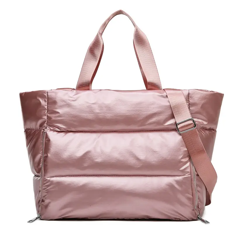 Pearlescent Cotton Sports Bag Women Shoulder Travel