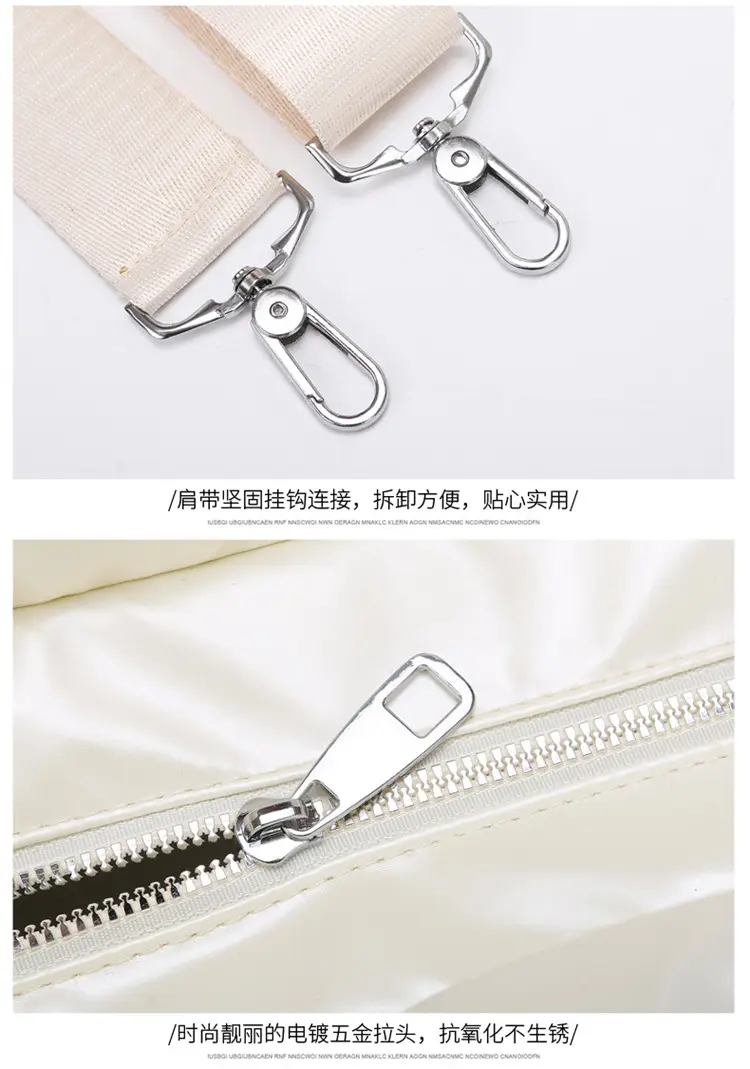 Pearlescent Cotton Sports Bag Women Shoulder Travel — feature 17