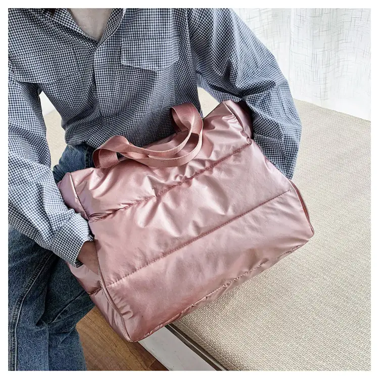 Pearlescent Cotton Sports Bag Women Shoulder Travel — feature 19