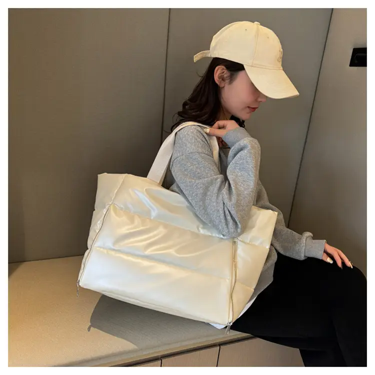Pearlescent Cotton Sports Bag Women Shoulder Travel — feature 20