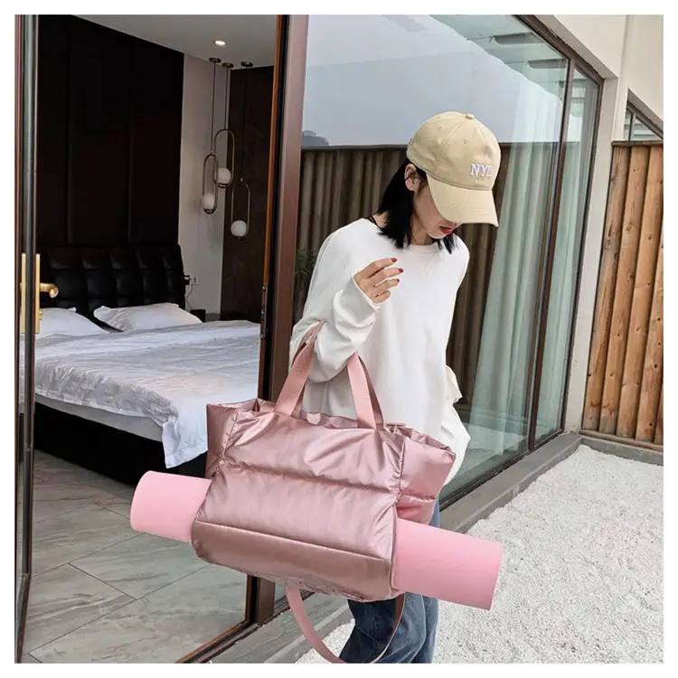 Pearlescent Cotton Sports Bag Women Shoulder Travel — feature 22