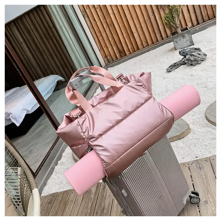 Pearlescent Cotton Sports Bag Women Shoulder Travel — feature 23