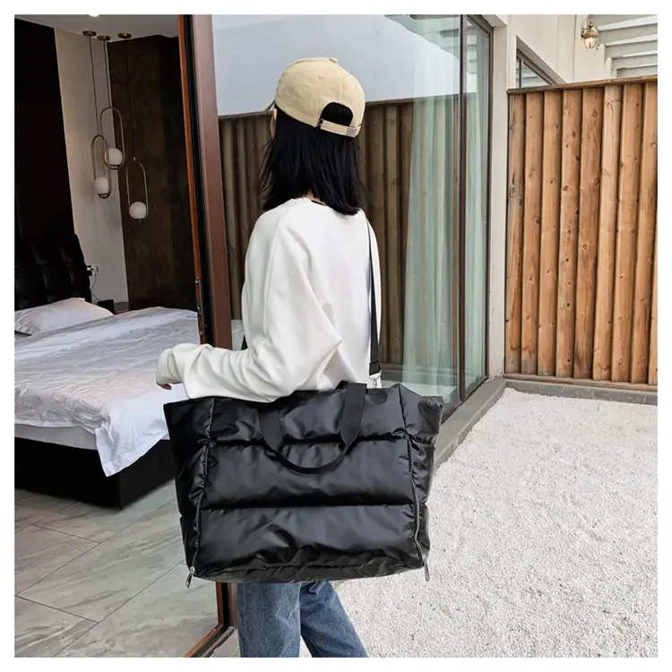 Pearlescent Cotton Sports Bag Women Shoulder Travel — feature 25
