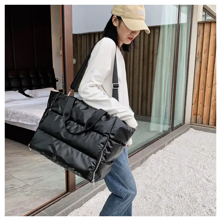 Pearlescent Cotton Sports Bag Women Shoulder Travel — feature 26