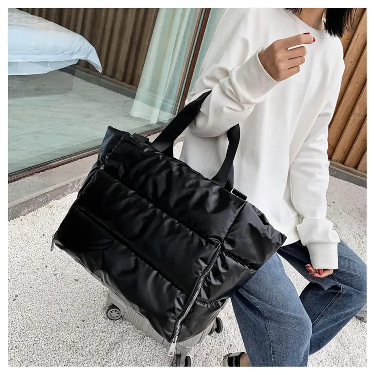 Pearlescent Cotton Sports Bag Women Shoulder Travel — feature 27
