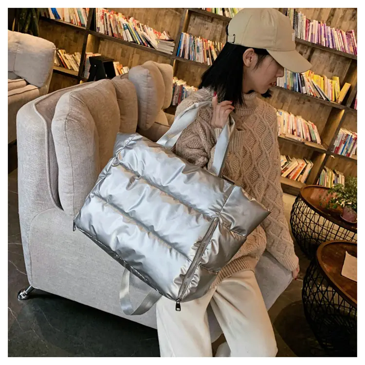 Pearlescent Cotton Sports Bag Women Shoulder Travel — feature 28