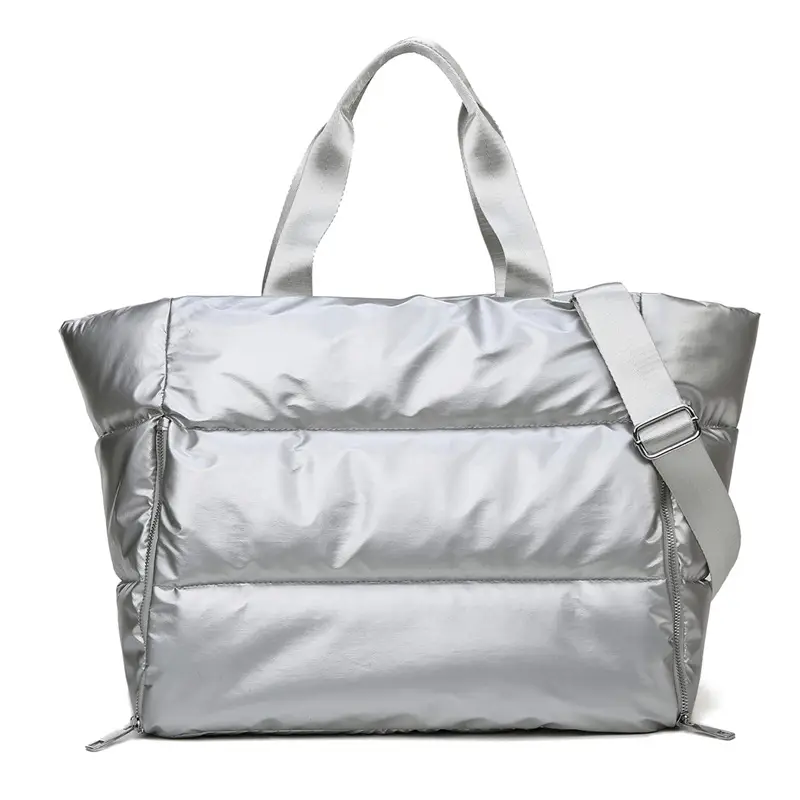 Pearlescent Cotton Sports Bag Women Shoulder Travel