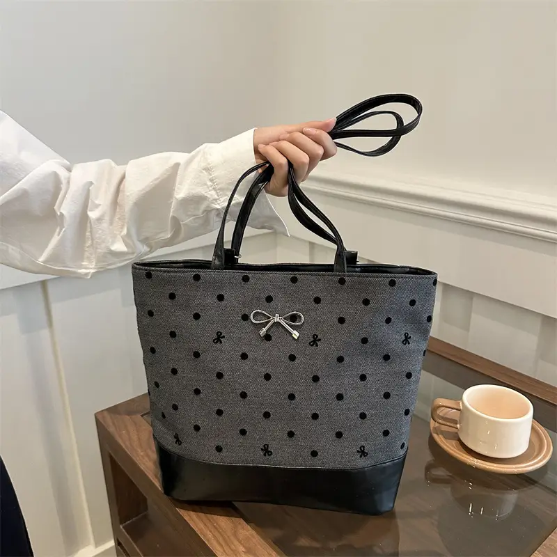 Women's Printed Crossbody Bag with Bow Detail - Image 3