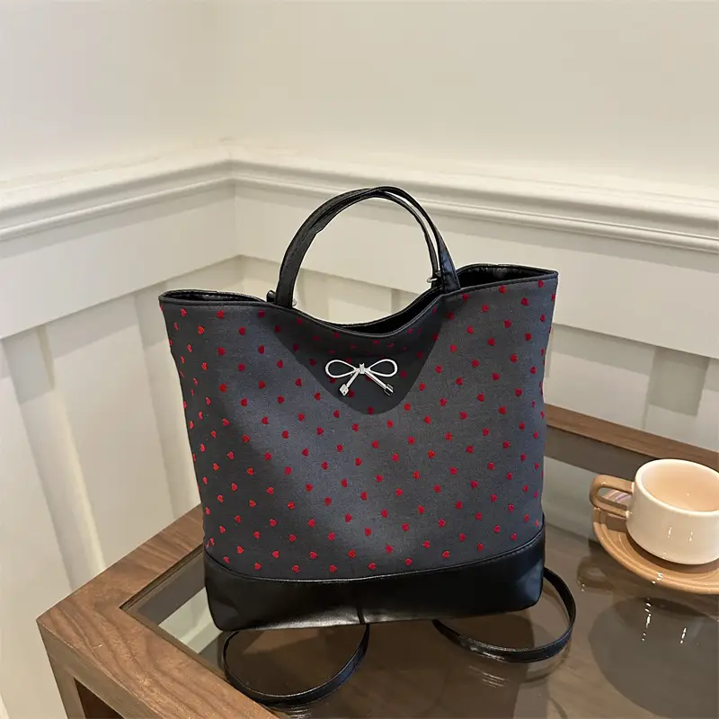 Women's Printed Crossbody Bag with Bow Detail - Image 2