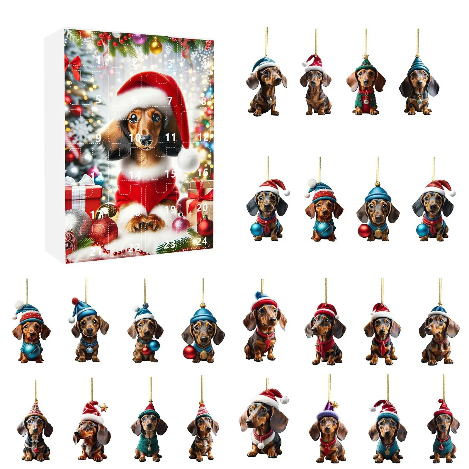 2025 Christmas Dachshund Pendant Gift Box Blind Box - Image 10